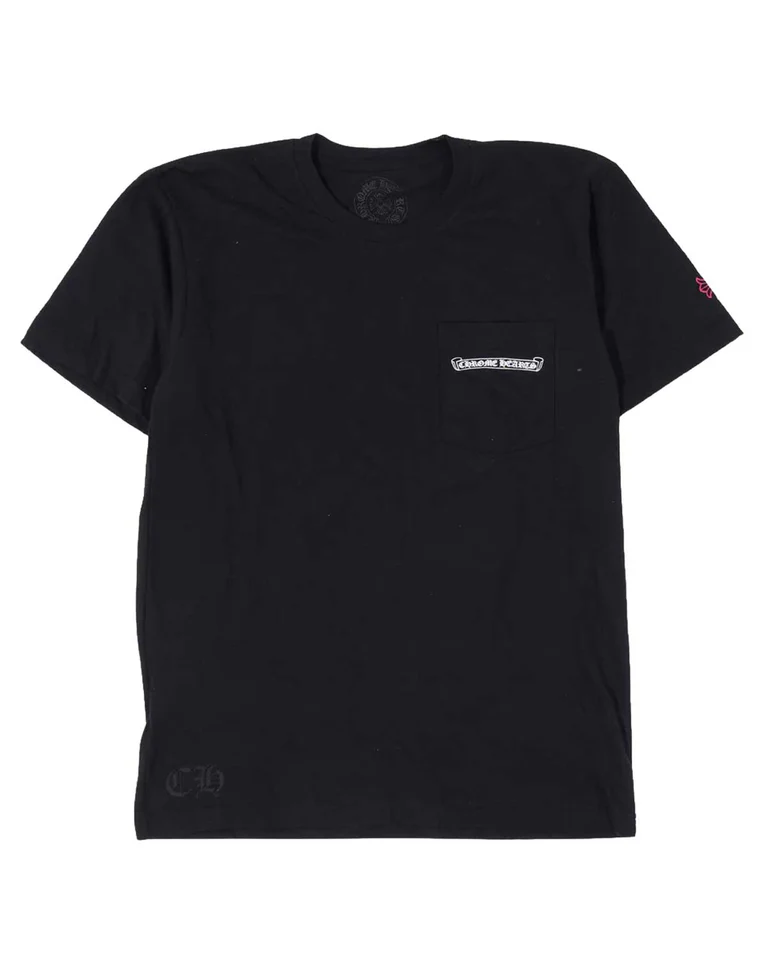 Chrome Hearts NYC Exclusive Scroll Logo Tee BlackRed
