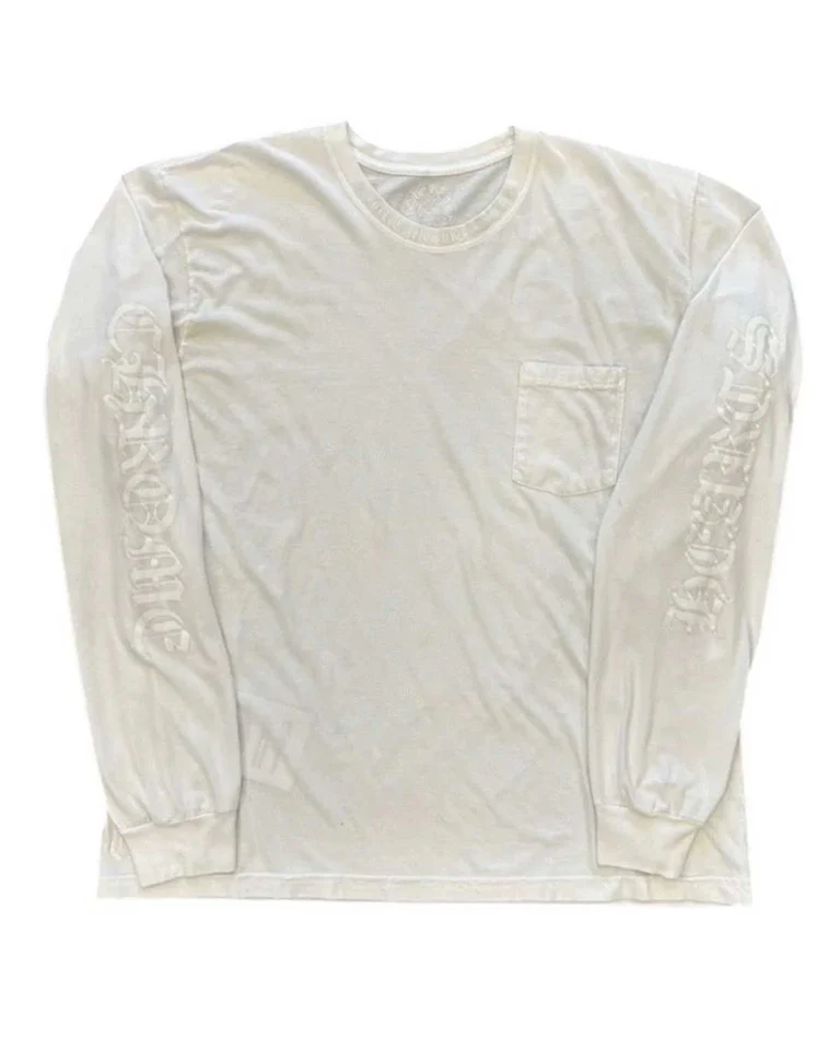 Chrome Hearts Neck Logo Pocket LS Tee White