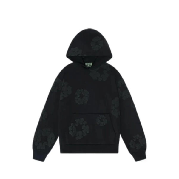 Denim Tears Cotton Wreath Hooded Sweatshirt Black Monochrome