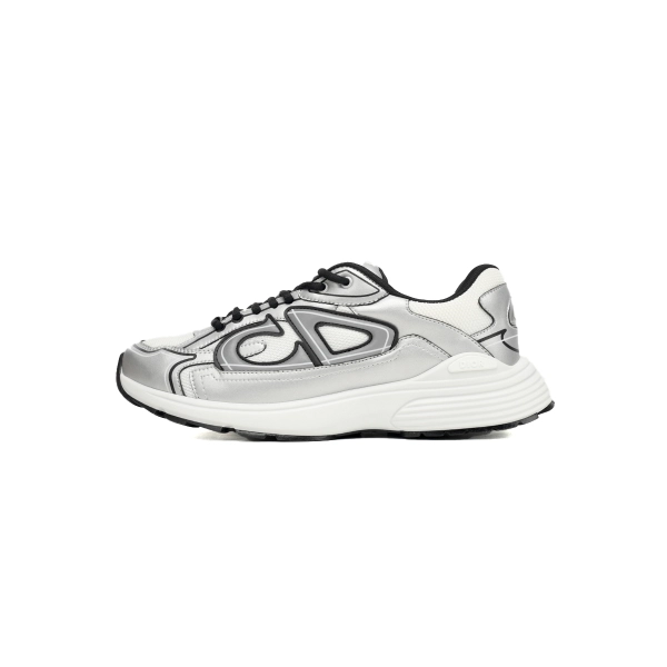 Dior B30 White Mesh Silver Tone Metallic Calfskin 3SN279ZYG-H869