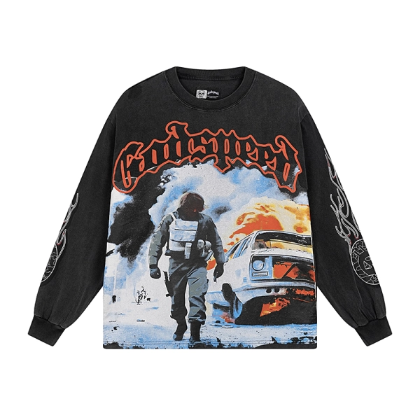Godspeed Khaos Long Sleeve T-Shirt 1098 Black Wash