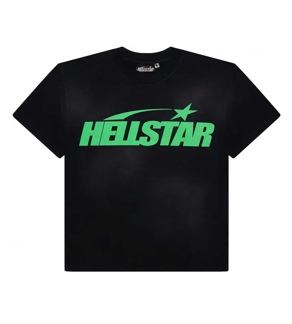 Hellstar Classic Logo Gel Tee BlackGreen