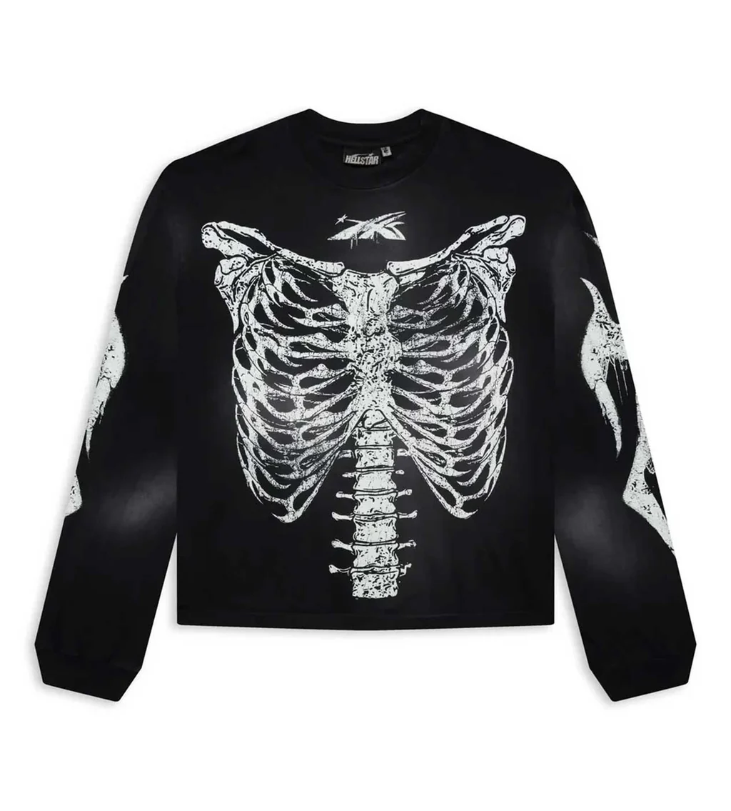 Hellstar Halloween Skeleton LS Tee Black