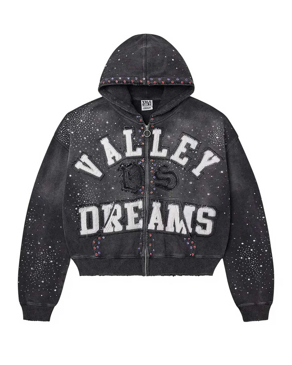 Vale Forever Classico Zip Up Hoodie Black