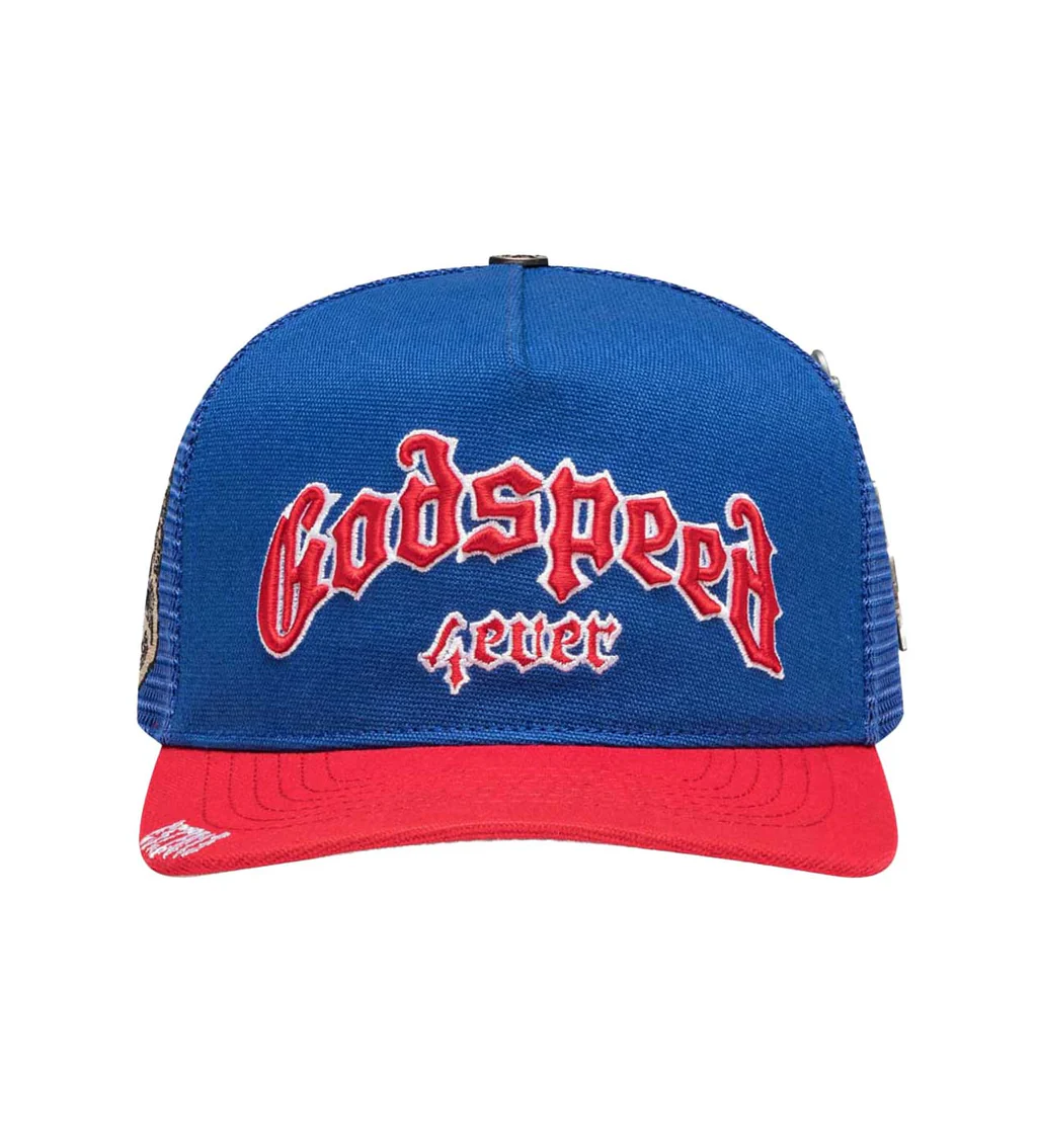 Godspeed Forever Trucker BlueRed (Snapback)